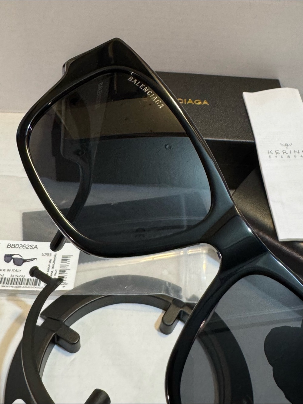 Balenciaga BB0262SA Black/Grey (001) Unisex Sunglasses NEW - Picture 9 of 12